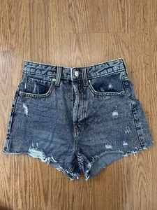 Wild Fable Women’s Blue Medium Wash Denim Highest Rise Cutoff Shorts Size 0 - Picture 1 of 6