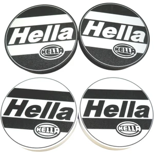 BMW E30 Hella Style High Beam Headlight Covers | Black Rally Caps | E28 E24 RARE - Picture 1 of 12