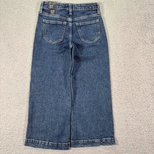 Gap Denim Girls High Rise Wide Leg Ankle Length Jeans Blue Size 8 Baggy NWT - Picture 1 of 20