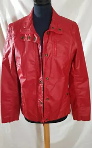 TOM TAILOR, ROTE LEDER-JACKE, BIKERJACKE, BLAZER, ELEGANT, BUSINESS, GR S - Bild 1 von 9