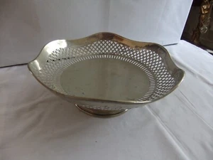 ANTIKER SILBER TELLER A1 BÜNDEL RUNDE FORM SOCKELSCHALE SHEFFIELD 8x25cm - Bild 1 von 10