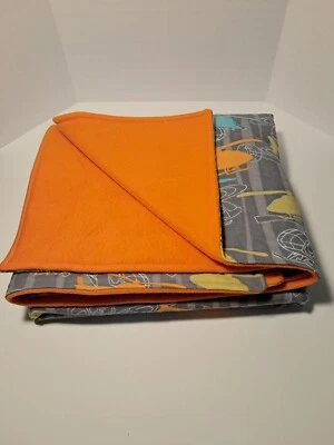 Handmade Baby Blanket Double Sided Flannel And Fleece, Helicopters - Image 1 of 4