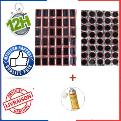 Rectangle-Square Puncture Bike Pouch + Glue Repair Wheel Tire MTB Rustines - Image 1 of 4