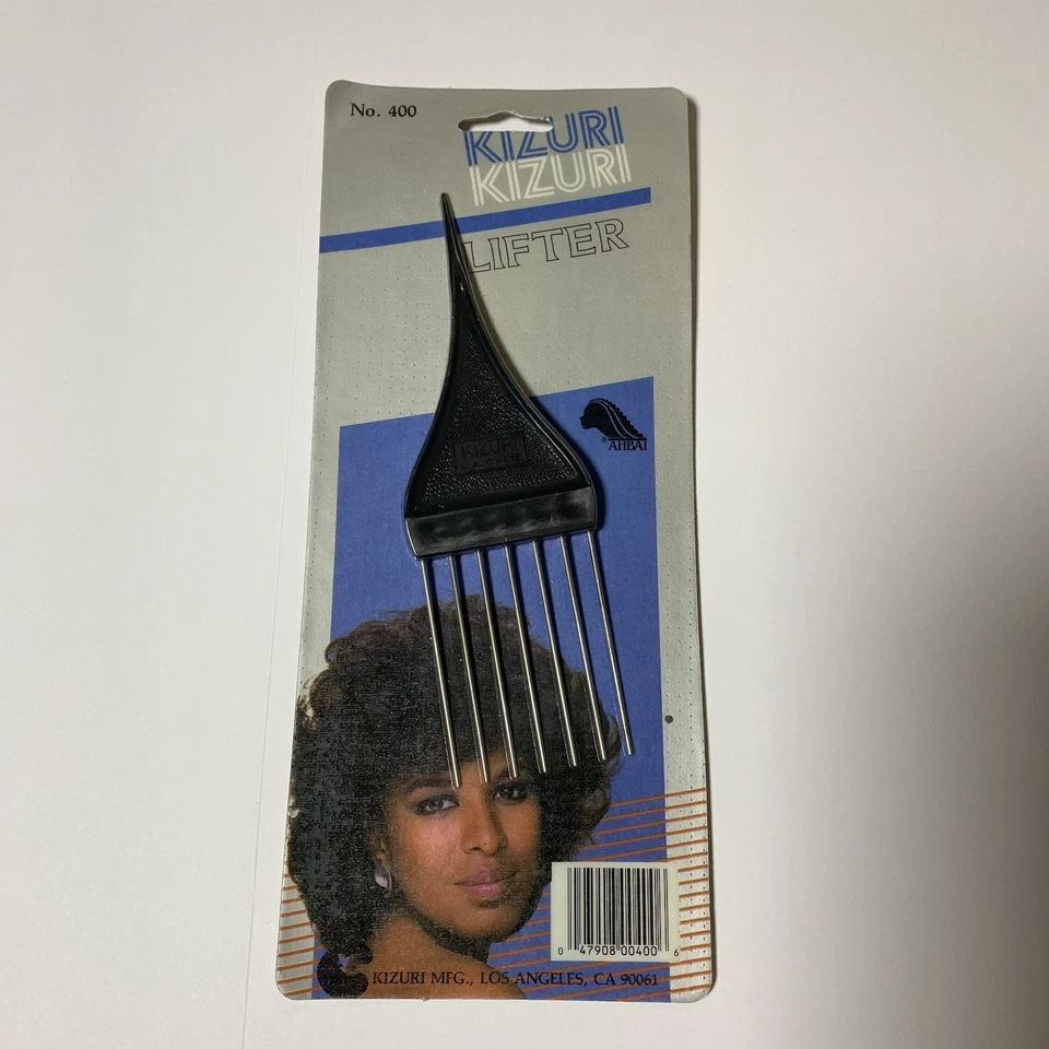 Peine de pelo de metal vintage sellado/nuevo Kizuri Lifter L.A Calif afro de los años 70 Foto 1 de 1