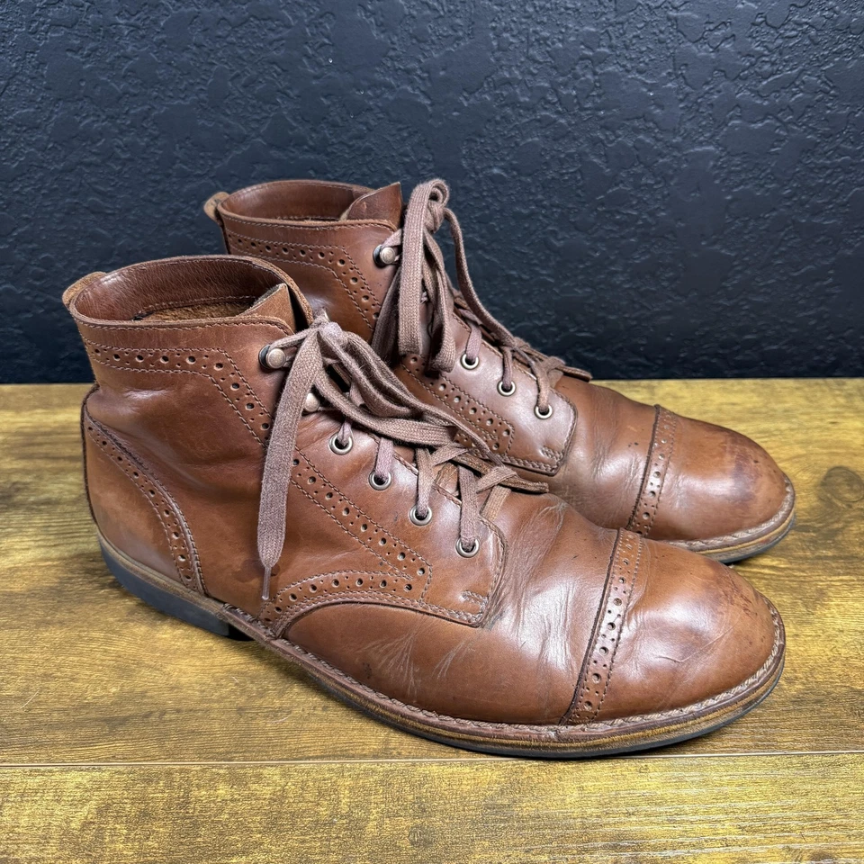 Danner Jack Brogue Brown Leather Cap Toe Mens US 14 Lace Up Ankle Dress - Image 1 of 4