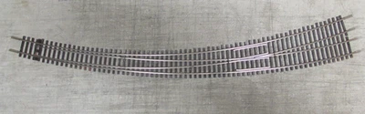 SHINOHARA NICKLE/SILVER LH CURVED SWITCH TURNOUT CODE 83 HO SCALE (LOT 289) - Image 1 of 2