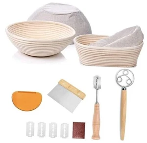 Sourdough Starter Kit, Sourdough Bread 9 Inch Round + 10 Inch Oval + Tools - Picture 1 of 7