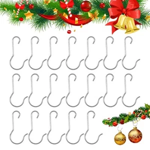100PCS Silver Ornament Hooks for Christmas Trees with Storage Box - Picture 1 of 7