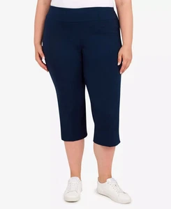 HEARTS OF PALM Women's Plus Sz Pants 20W Size Essentials Solid - Picture 1 of 5