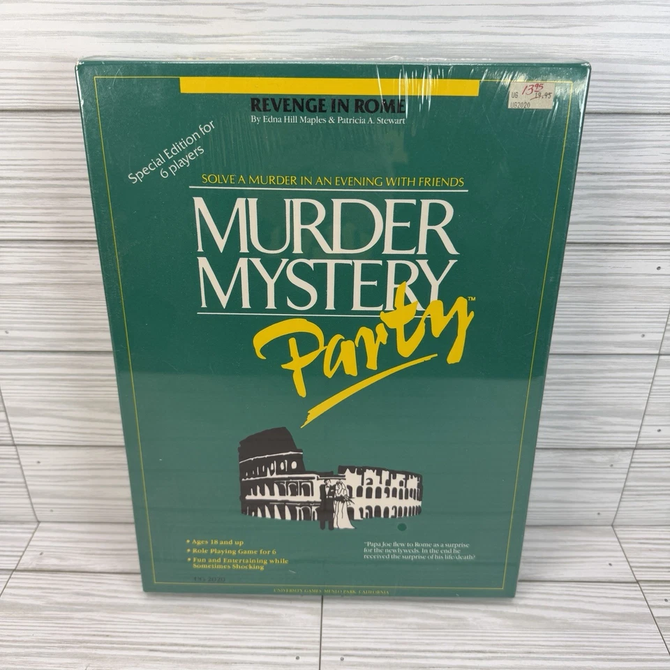 Vintage 1985 Revenge in Rome Murder Mystery Party Game UG 2020 University Games