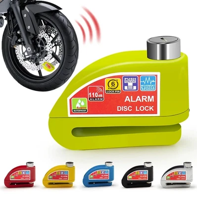 1pc Motorcycle Bicycle Disc Brake Lock Alarm Anti-Theft Security Padlock - NEW - Image 1 of 4