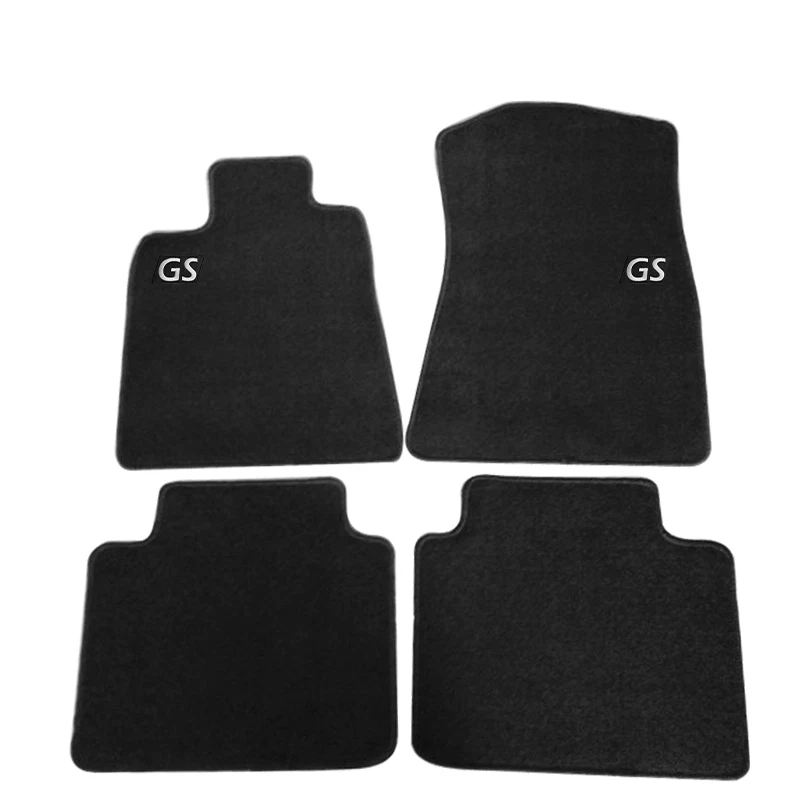 Fits 06-11 Lexus GS300 GS350 GS430 GS460 Black Nylon Floor Mat Carpet 4PCS w/ GS - Image 1 of 1