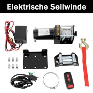 Elektrische Seilwinde 900W 1360kg Elektrowinde Motorwinde Offroadwinde Schwarz - Bild 1 von 14
