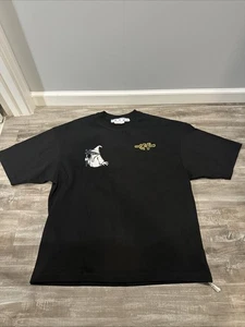 Off White Wizard T Shirt Sz XL Black Double Sided Made in Portugal - Picture 1 of 12