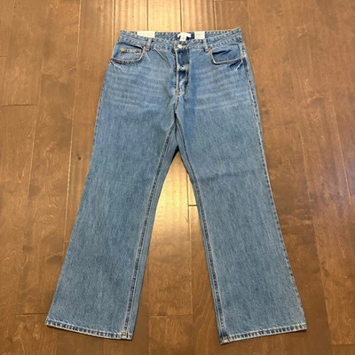 NWT H&M Jeans Women Size 14 Blue Flare High Waist Ankle Medium Wash Button Fly - Image 1 of 4