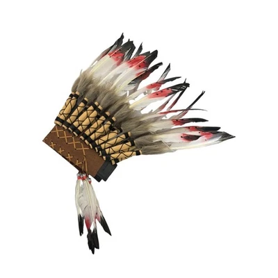 American Indian Native Feather Headdress Comfortable Headband for Holidays - Image 1 of 4