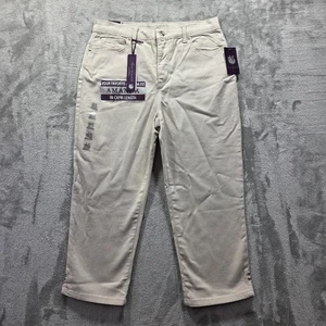 Gloria Vanderbilt Capri Pants Womens 6 Khaki Amanda Stretch Slimming High Rise - Picture 1 of 10