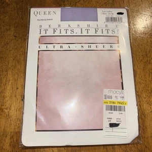 Berkshire ultra transparente Strumpfhose Queen Übergröße 3X-4X passt! Lavendel - Bild 1 von 9