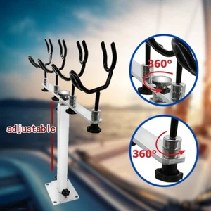Boat Fishing Rod Pod Sure Grip Steel PVC Aluminum Coated Steel Wire Pole Holder - Picture 1 of 7