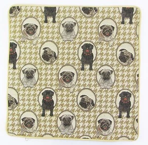 Pug Dog Design Tapestry Cushion Cover Signare - Set/2 Matching Covers SALE - Picture 1 of 3