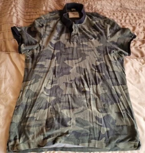 Hollister Camouflage Polo Shirt Size XL - Picture 1 of 7
