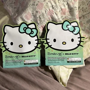The Crème Shop x Hello Kitty Luv U So Matcha Printed Essence Sheet Mask 2 Pack - Picture 1 of 24
