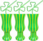 Krazy Straws 18 Oz St Patricks Day Sippers  3 Pack  Party Leprechaun Sippy Cu