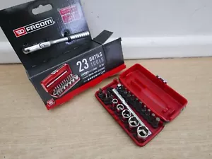 FACOM R1PICO 23PCE 1/4" DRIVE COMPACT RATCHET & SCREWDRIVER BIT SET - Picture 1 of 4