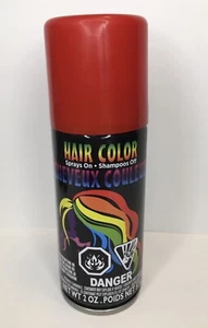 Temporary Red Hair Color Spray In Shampoo Out 2 oz Cheer Sports Open Package - Picture 1 of 4