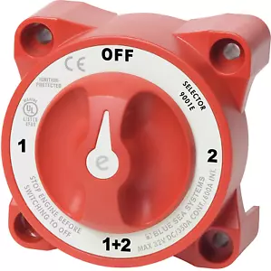 9001E E-Series Battery Switch, Selector 4 Position, Red - Picture 1 of 6