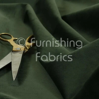 Soft Low Pile Moleskin Interior Furnishing Velvet Upholstery Fabrics Dark Green