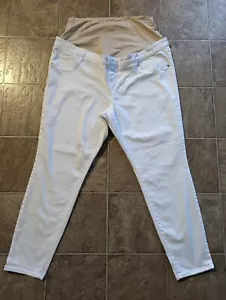 Neu Old Navy Umstandsjeans Gr. 18 Rockstar Super Skinny Full Panel weiß 2708 - Bild 1 von 6
