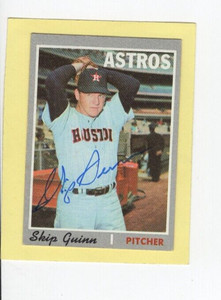 Autographed Skip Guinn 1970 Topps #316 Astros Free Shipping