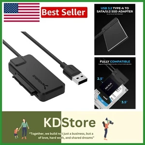 USB 3.2 Type A to SATA/U.2 Adapter with Power Supply - Fast 10Gbps Transfer - Afbeelding 1 van 9