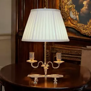 Lampe de table Bouillotte française décorée années 1940 lampe de table - Photo 1 sur 21