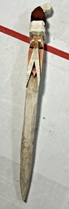 Vintage Hand Carved Painted Wood Santa Clause Fast Shipping - Bild 1 von 7