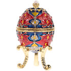 Handbemaltes emailliertes Faberge-Ei als Schmuckschachtel oder Dekoration