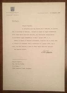 Lettera firmata da Giovanni Danzi - Picture 1 of 1