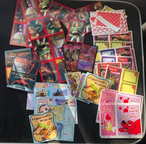 vtg early 2000s Valentine's Day CARD LOT Star wars Spider man Clifford Toy story - Picture 1 of 14