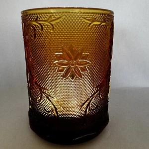 Tiara Indiana Glass Amber Canister Vase Utensil Holder w/o Lid K707 - Picture 1 of 7