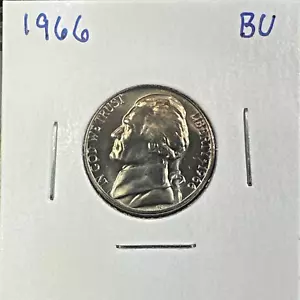 1966 Jefferson Nickel BU (Brilliant Uncirculated) Philadelphia Mint - Picture 1 of 3