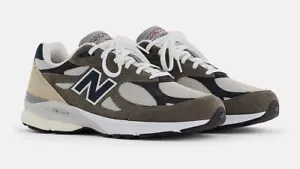 Brand-New DS New Balance 990v3 MiUSA Grey Blue Olive Size 10 M990TO3 - Picture 1 of 3