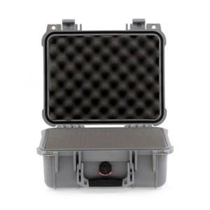 Peli Case 1400 con espuma plateada estuche para fotos estuche para armas estuche para pistola IP67 NUEVO - Imagen 1 de 5