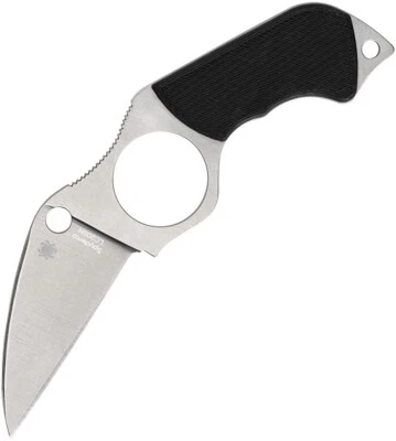 Spyderco Swick 5 Black G10 LC200N Fixed Blade Knife w/ Belt Sheath FB14P5 - Image 1 of 3