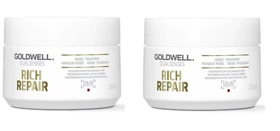 Goldwell Dualsenses Rich Repair 60sec Tratamento Máscara Capilar 200ml Pacote com 2 - Imagem 1 de 2