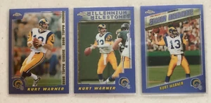 Tarjeta de fútbol americano Topps 2000 cromada lote de Kurt Warner #209 20 191 Rams patio - Imagen 1 de 5