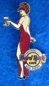 SAN DIEGO SEXY PIN UP SERIES DIAMOND TIARA RED DRESS GIRL 2007 Hard Rock Cafe LE - Picture 1 of 1