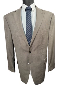 MICHAEL KORS Mens Brown CLASSIC FIT STRETCH Wool Sport Coat Blazer Jacket 48R - Picture 1 of 9