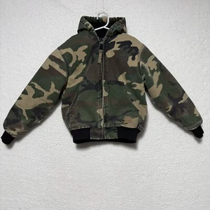 Berne Youth Softstone Hooded Coat Camo Medium Youth 10-12 - Picture 1 of 7