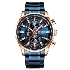 CURREN Reloj de pulsera analógico de cuarzo con fecha de acero inoxidable para hombre - Imagen 1 de 15